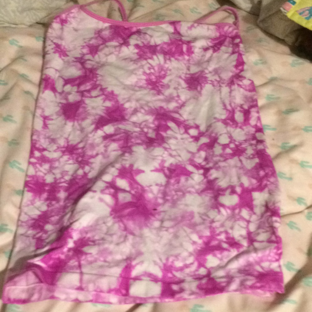 Girls Justice Pink Tie Dye Tank Top